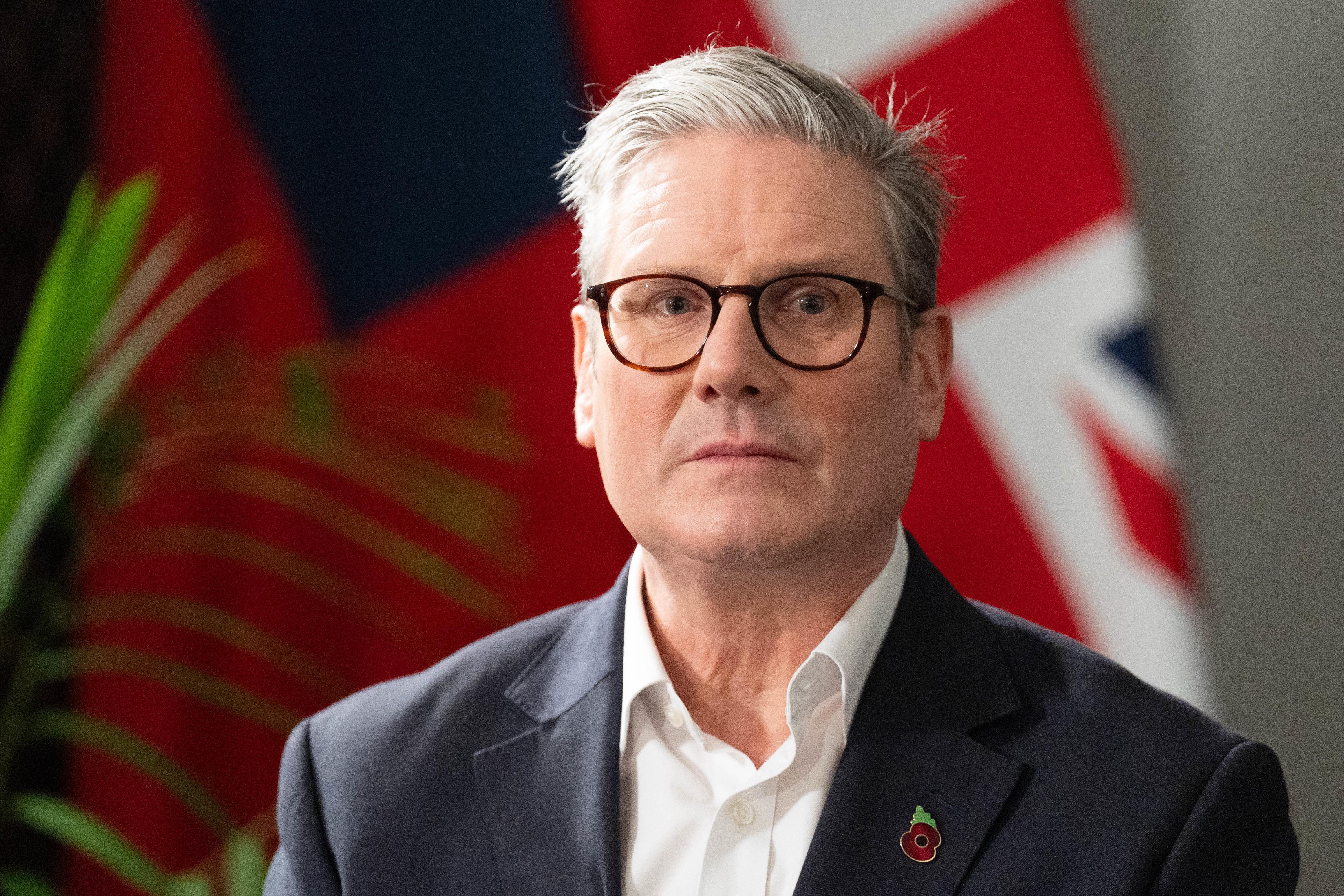 Prime Minister Sir Keir Starmer during a TV interview at the Commonwealth Heads of Government Meeting in Samoa (Stefan Rousseau/PA)