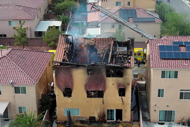 <p>The deadly fire in Las Vegas killed two adults and two children </p>