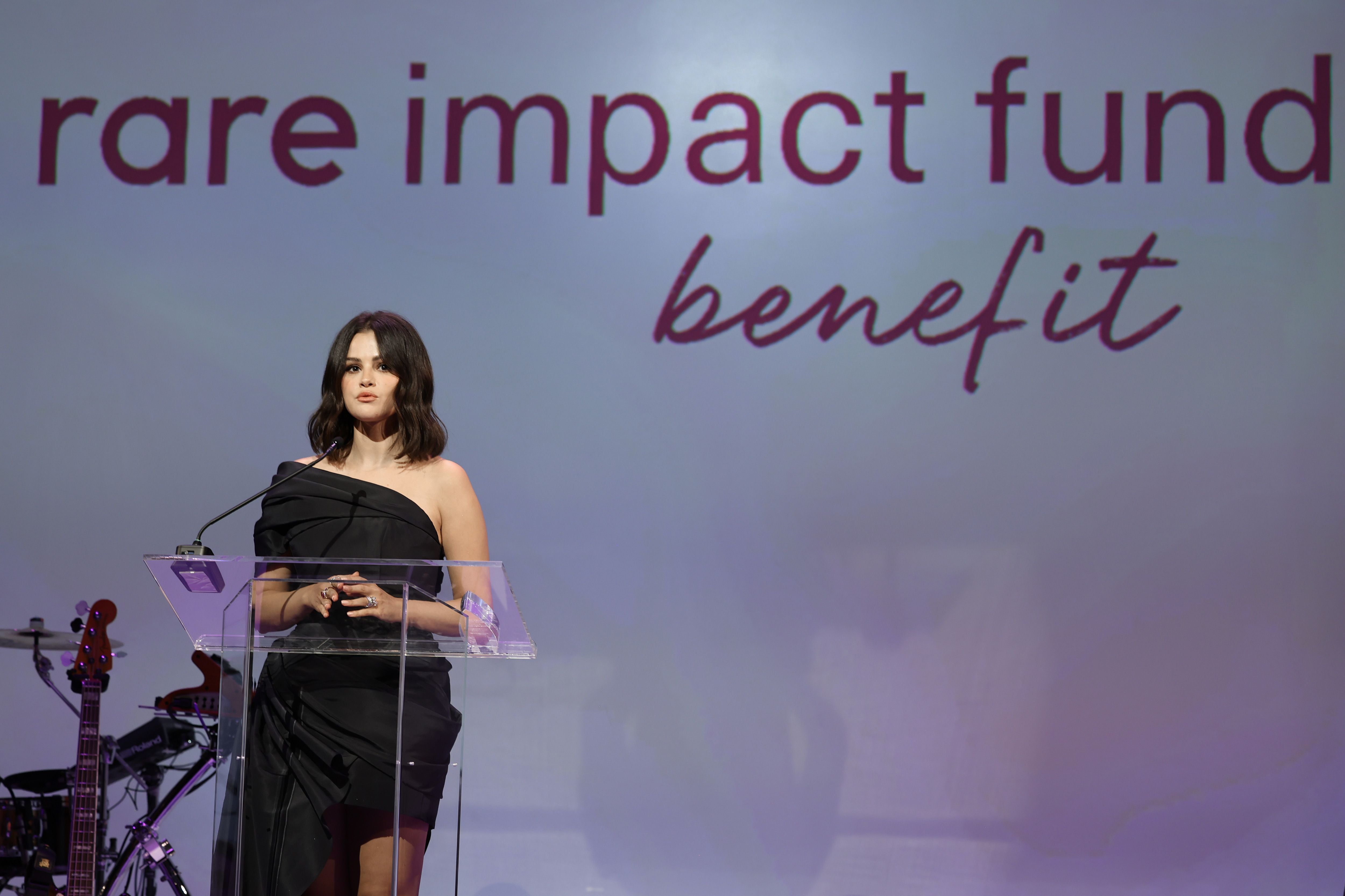 Selena Gomez was speaking at the Rare Impact Fund Benefit charity gala