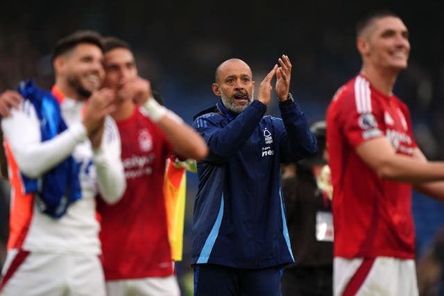 Nuno Espirito Santo and Nottingham Forest had another victory to celebrate (Bradley Collyer/PA)