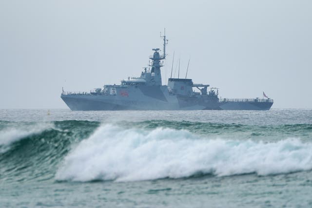 HMS Tamar (Aaron Chown/PA)