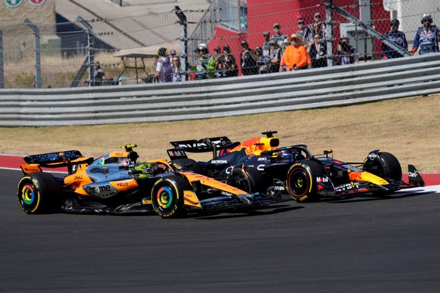 Lando Norris and McLaren contested the penalty that the stewards issued in Austin (AP Photo/Eric Gay)