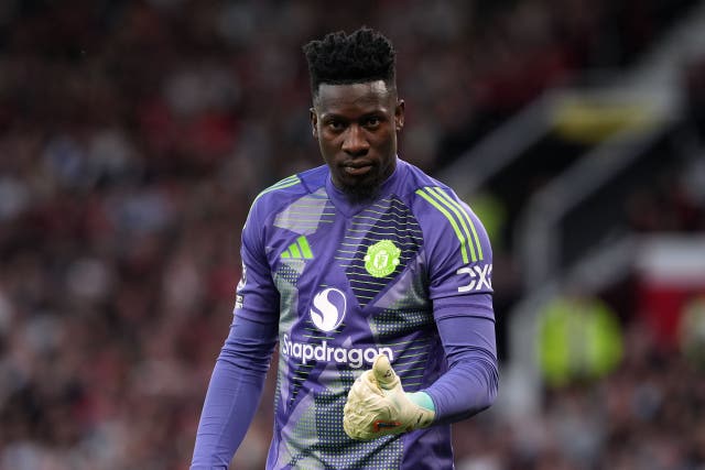 Andre Onana knows Manchester United need to start winning games (Martin Rickett/PA)