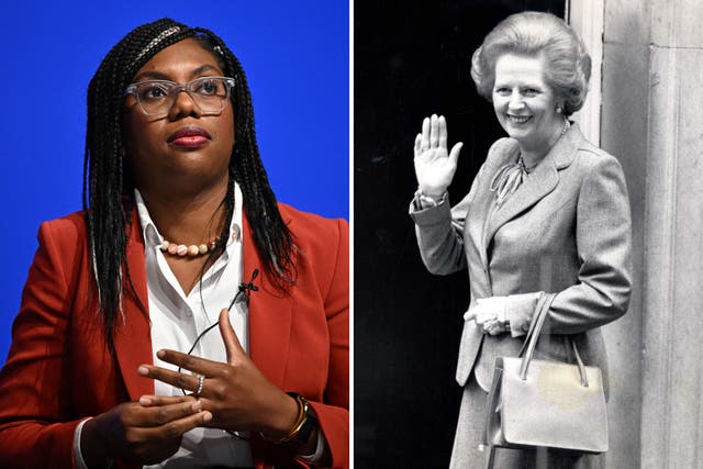 <p>Warrior women: Kemi Badenoch and her Tory forebear, Margaret Thatcher</p>