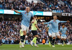 Man City milestone arrives with an air of inevitability – and a lead of the Premier League table