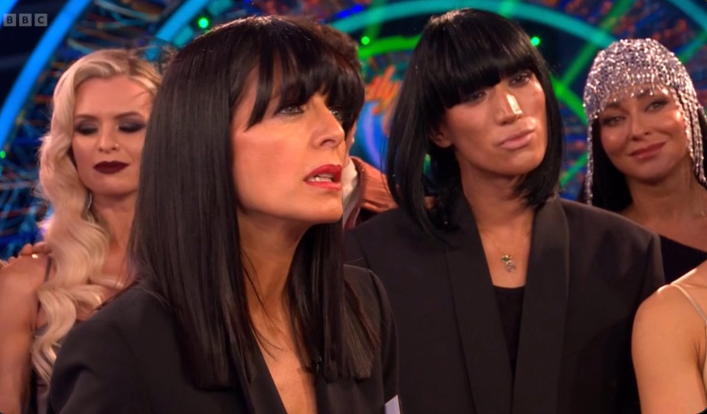 Claudia Winkleman and her doppelganger on ‘Strictly’