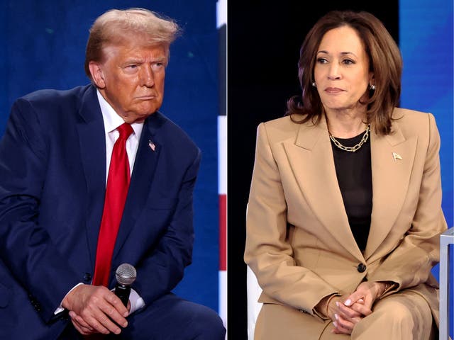 <p>A new poll shows Donald Trump and Kamala Harris are tied just 10 days before the election </p>