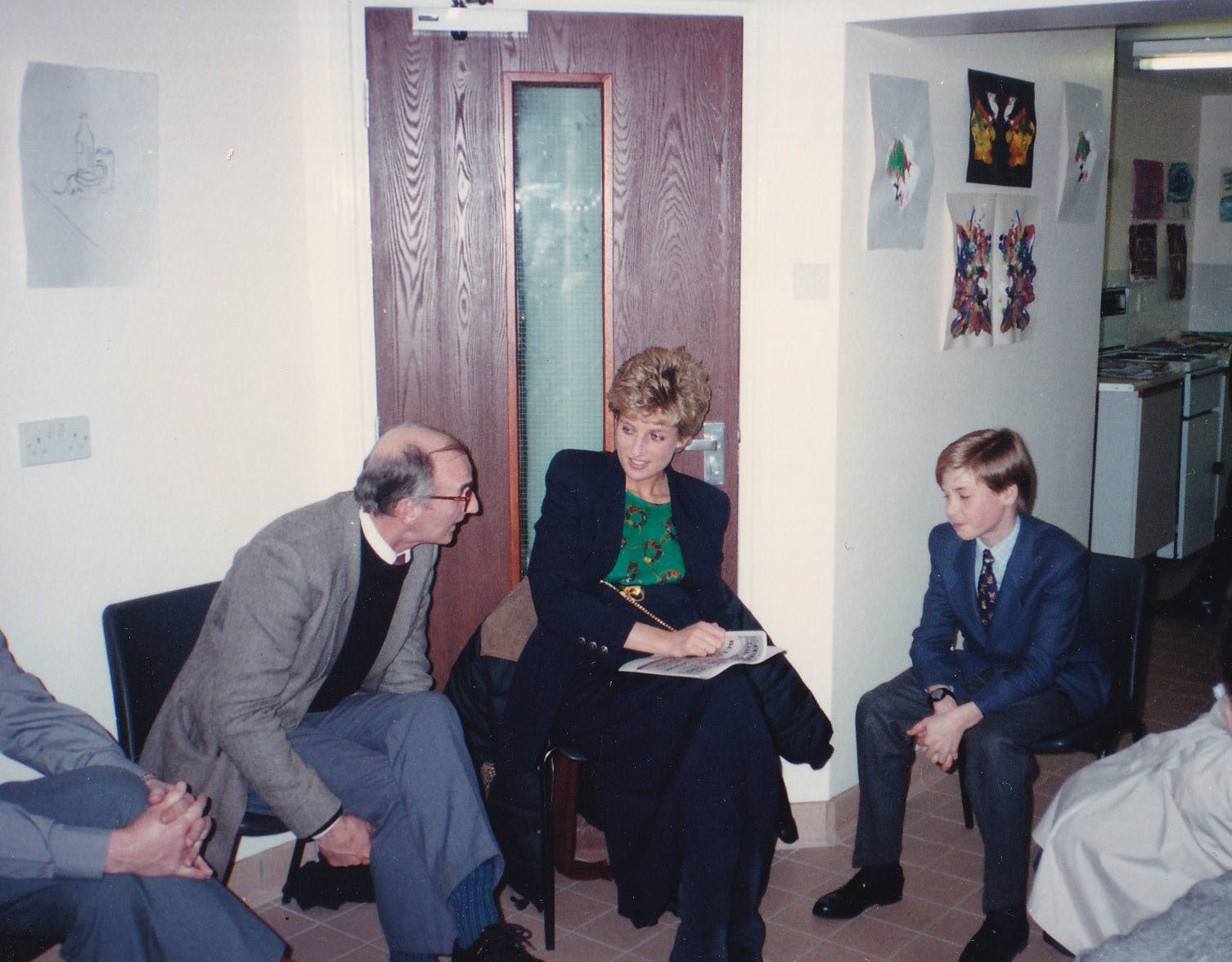 William and Diana, Princess of Wales during a visit to The Passage, a London-based homelessness charity, in 1993 (The Passage/PA)