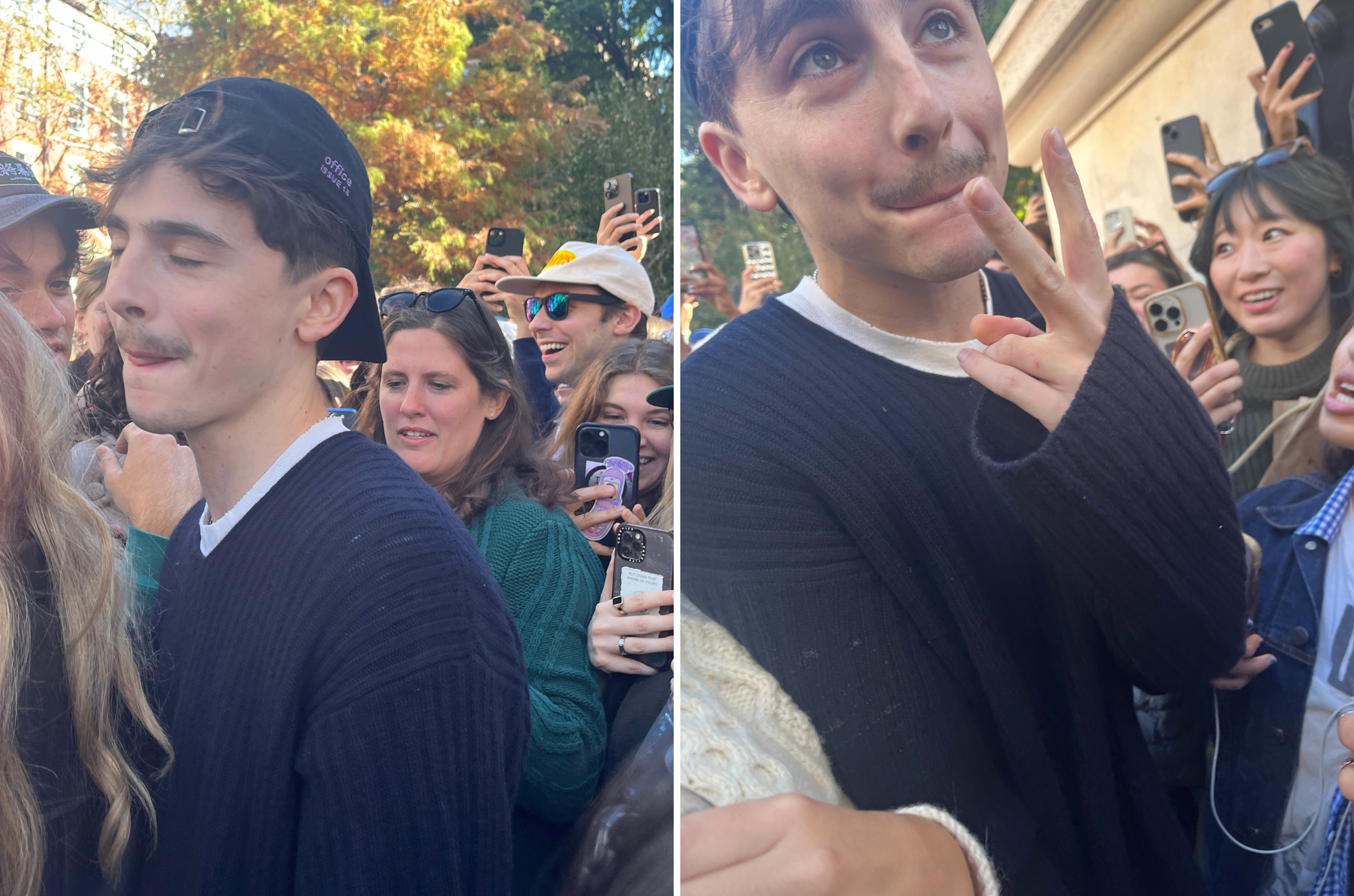 Timothée Chalamet made a surprise appearance at a New York City lookalike event