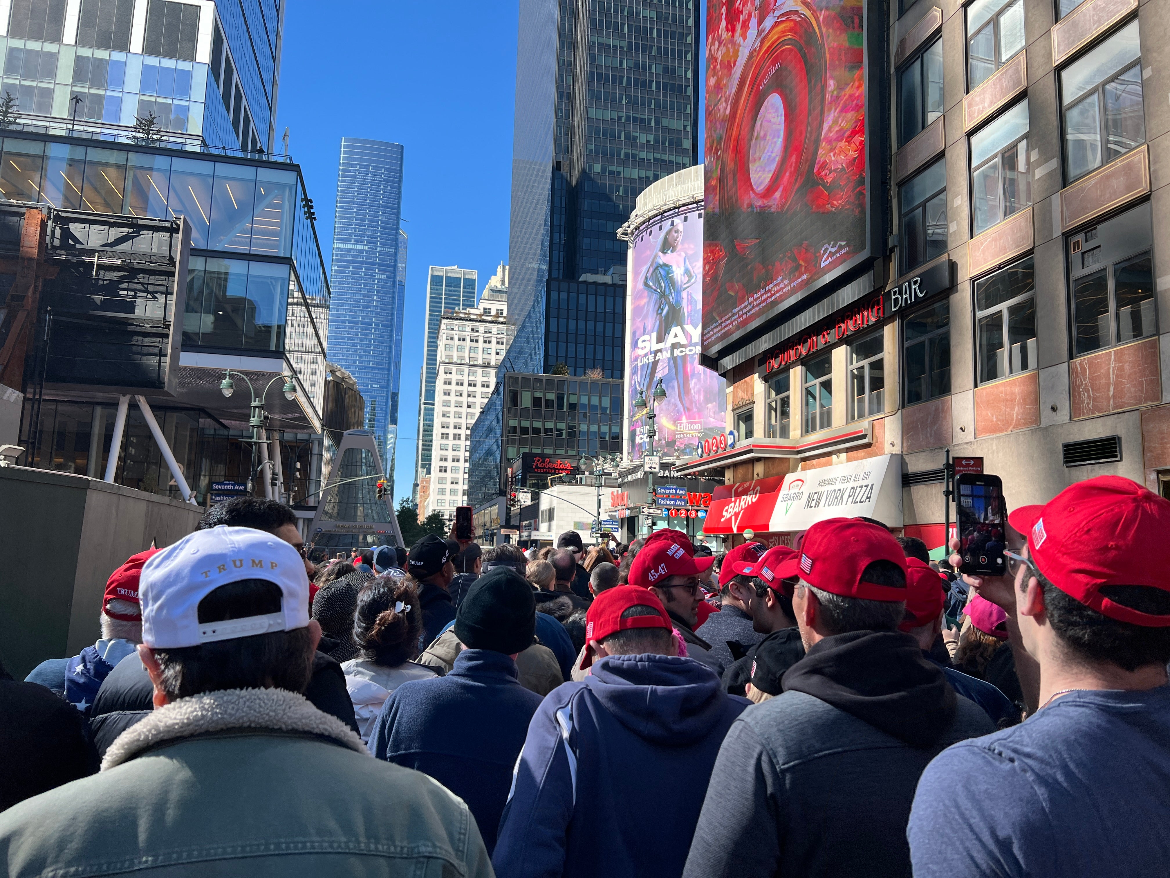 30 am on Sunday to wait to enter MSG at noon