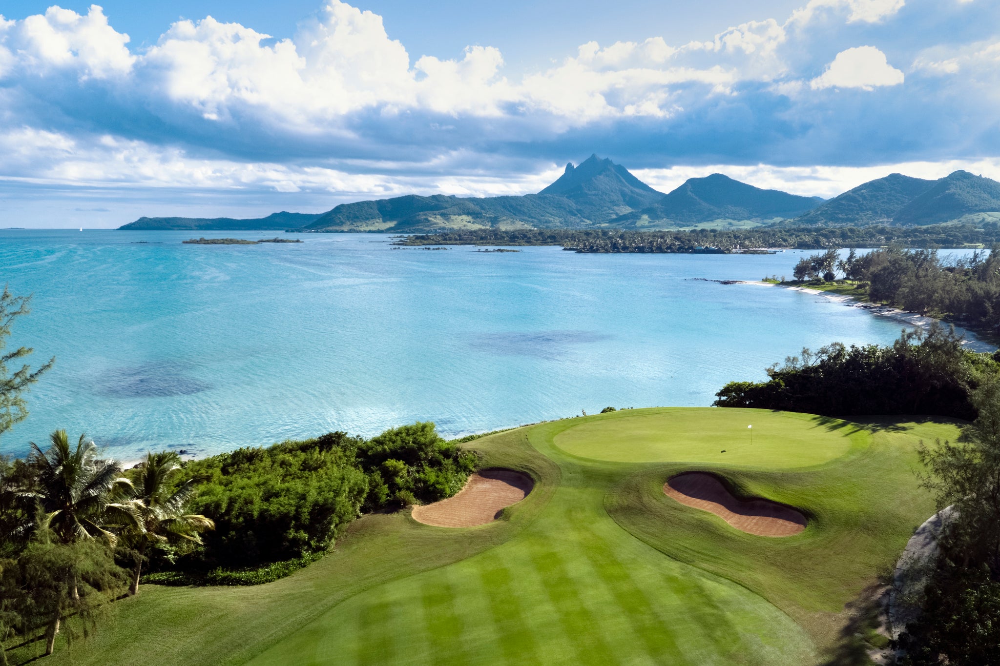 The golf courses in Mauritius are surrounded by glistening ocean, mangrove trees and lush jungle