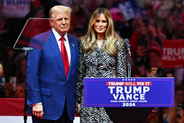 <p>Melania Trump painted a false picture of New York as a wasteland where dreams go to die as she spoke during a rally at Madison Square Garden </p>