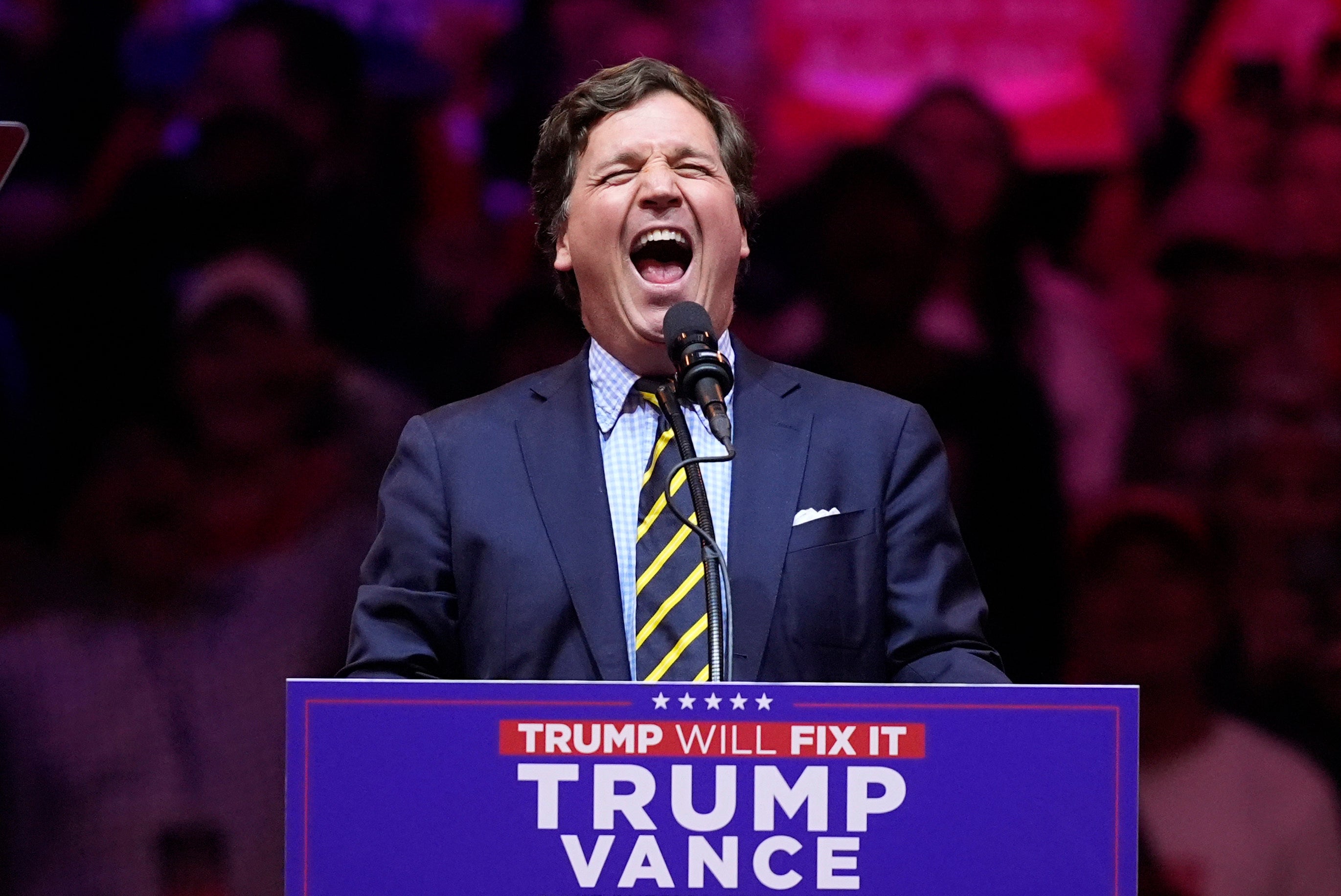 Tucker Carlson, Elon Musk, Melania Trump and Hulk Hogan were among the numerous speakers who addressed the crowd during the rally at Madison Square Garden