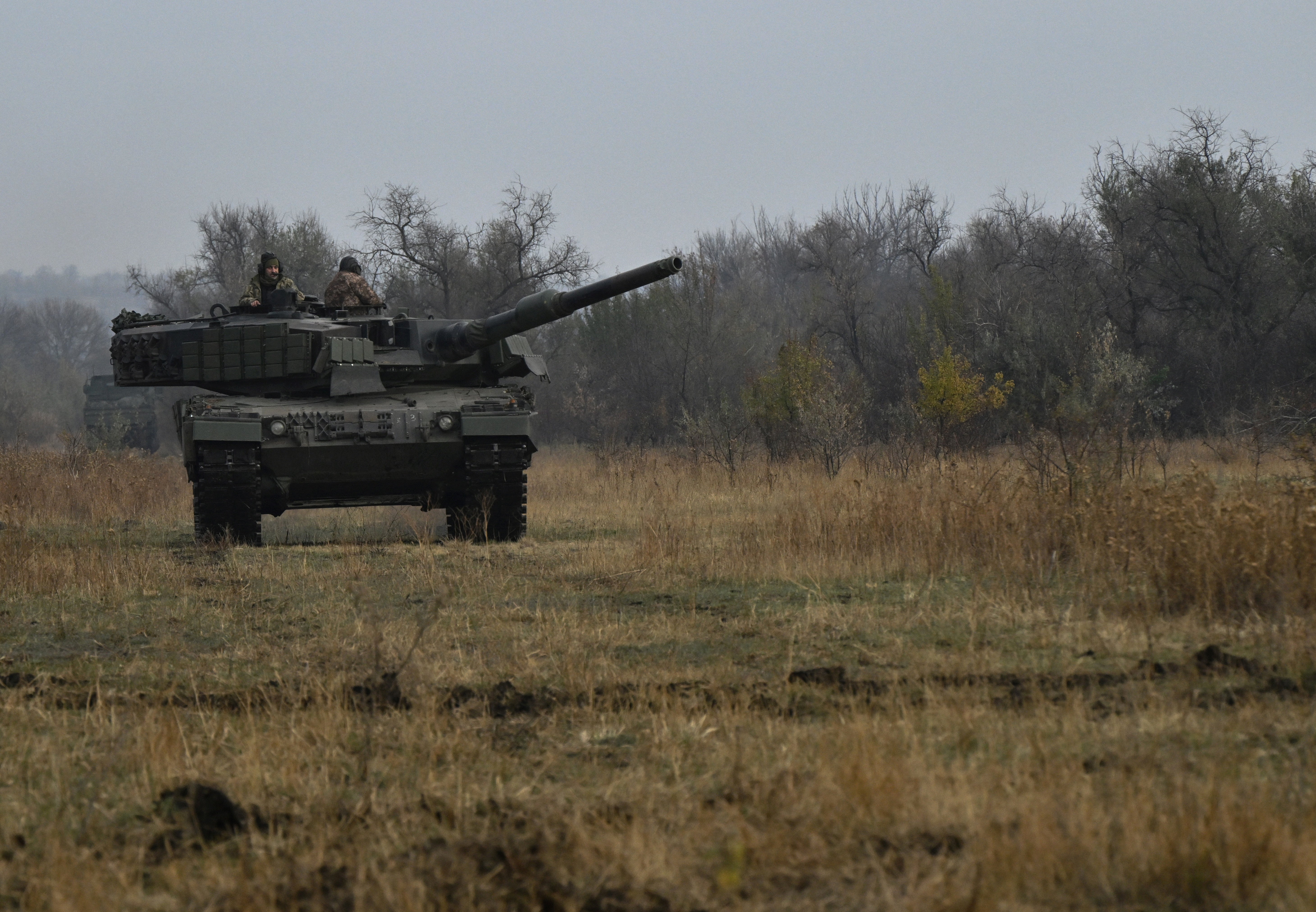 Tankers from the 33rd Separate Mechanized Brigade observed training at an undisclosed location in Ukraine