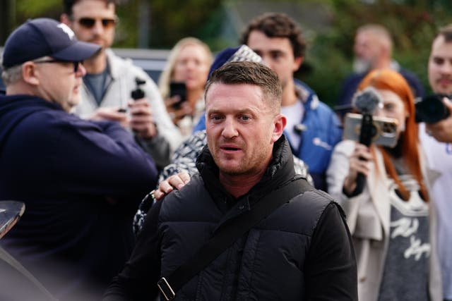 <p>Political activist Tommy Robinson (Jordan Pettitt/PA)</p>