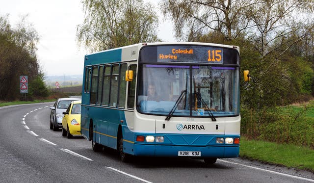 <p>Single bus fares in England have been capped at £3 up from £2 (PA)</p>