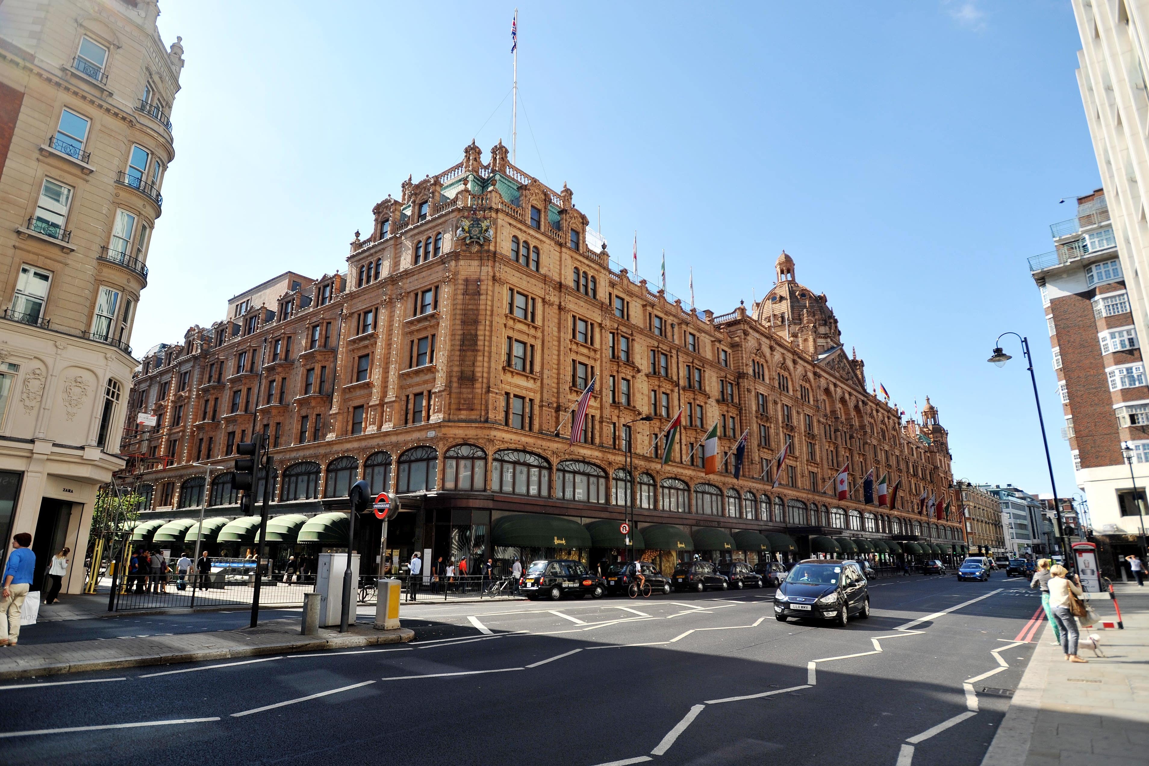 The girl was standing outside Harrods department store (Nick Ansell/PA)