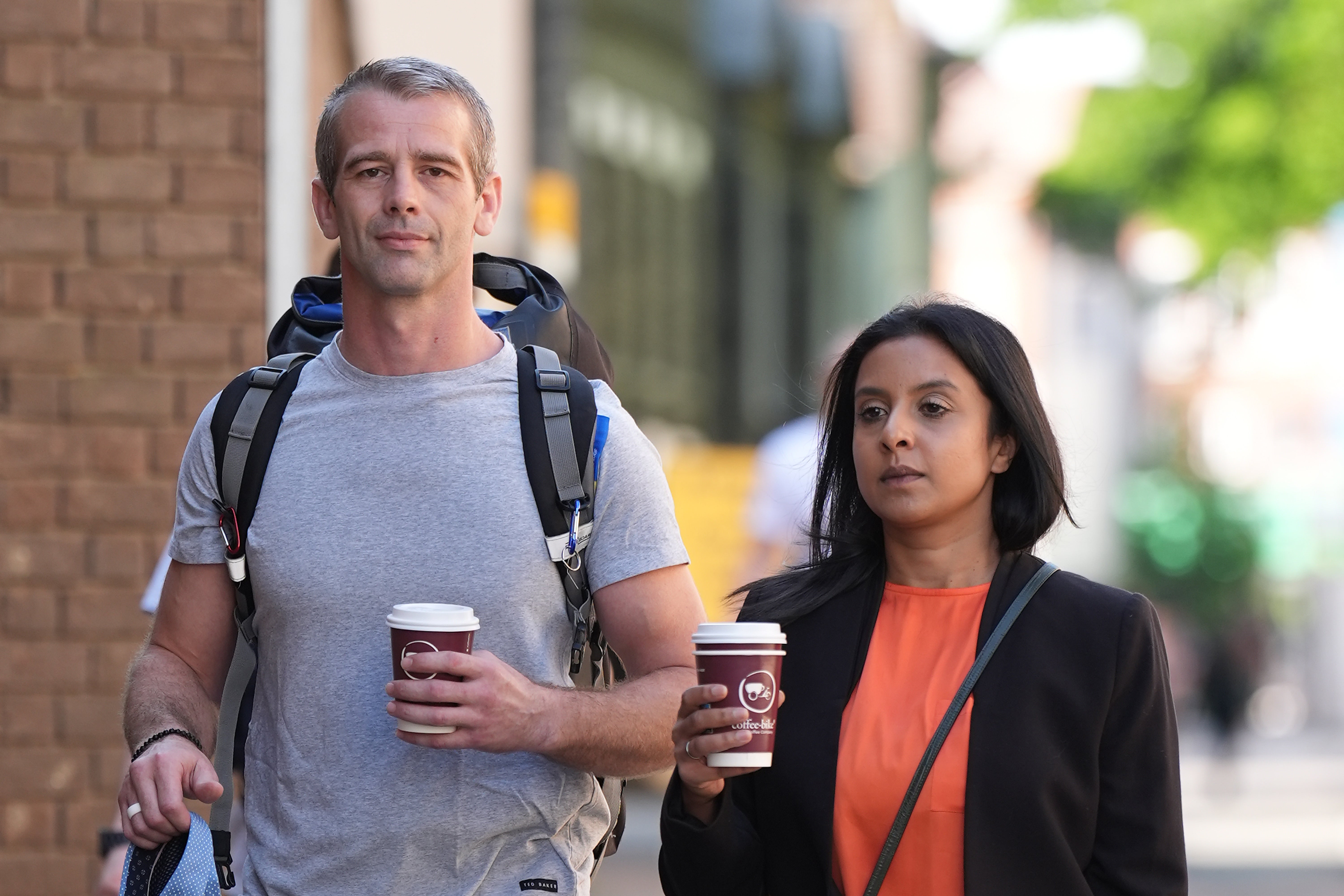 Sean Harper and his wife Shiza Harper outside Chelmsford Crown Court