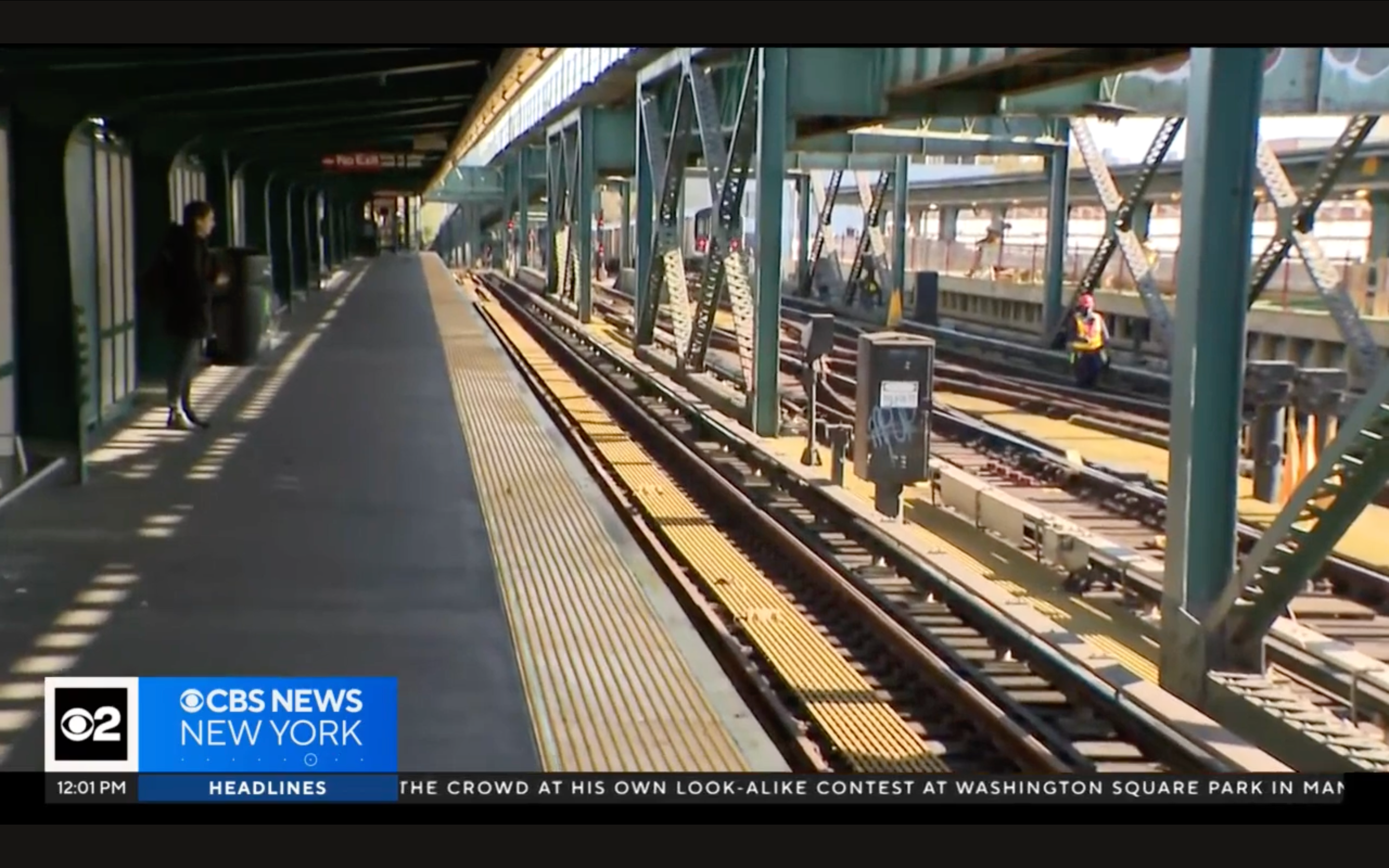 111th Street station in Corona, a neighborhood of Queens, where two girls were struck by the 7 train while subway surfing