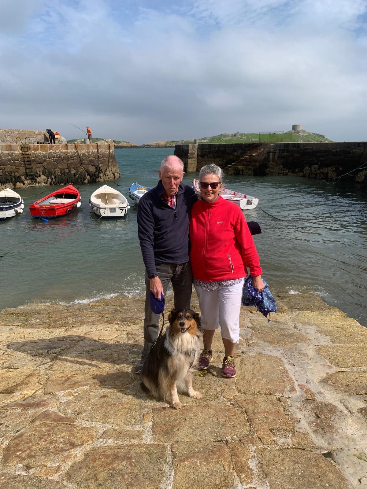 Tim com sua esposa Elizabeth em Dalkey, perto de Dublin