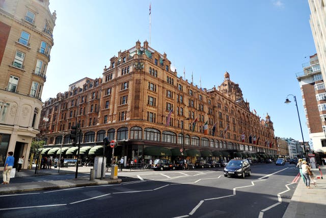 Harrods department store in Knightsbridge, central London (PA)