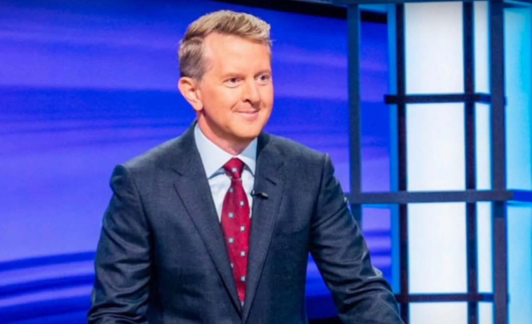 <p>Ken Jennings hosts Jeopardy!</p>