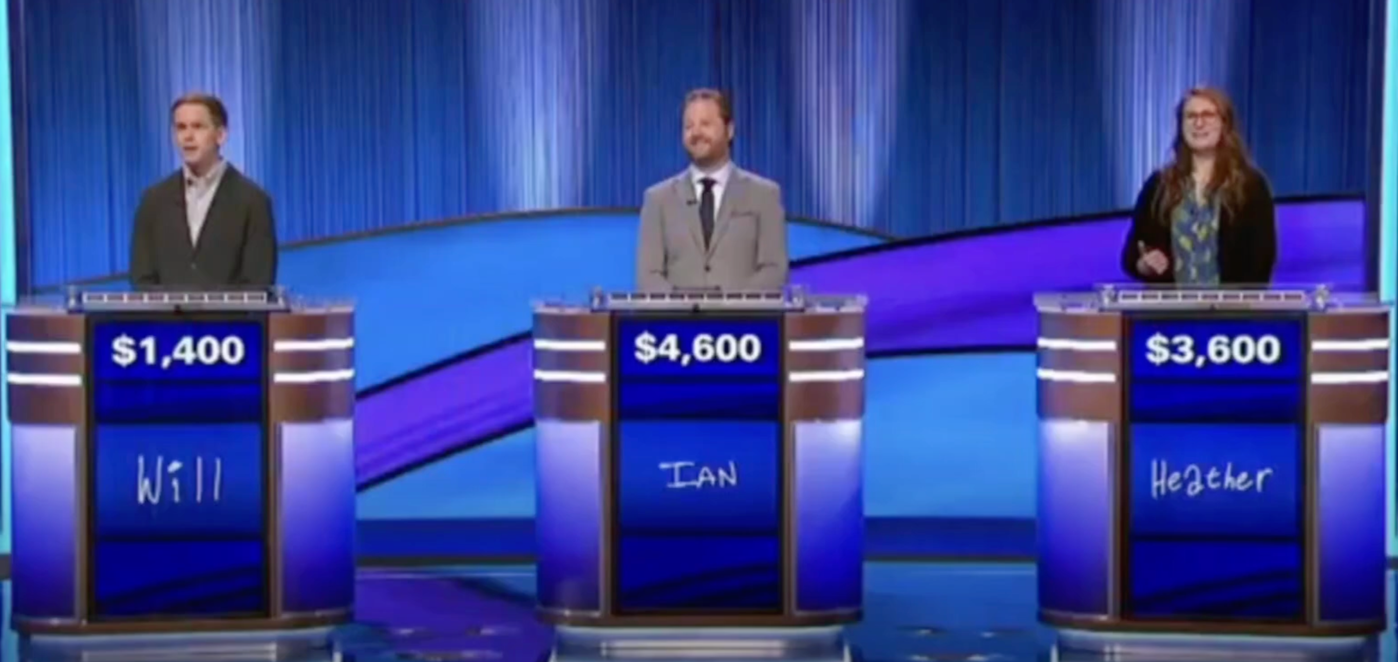 ‘Jeopardy’ contestants on Monday’s episode