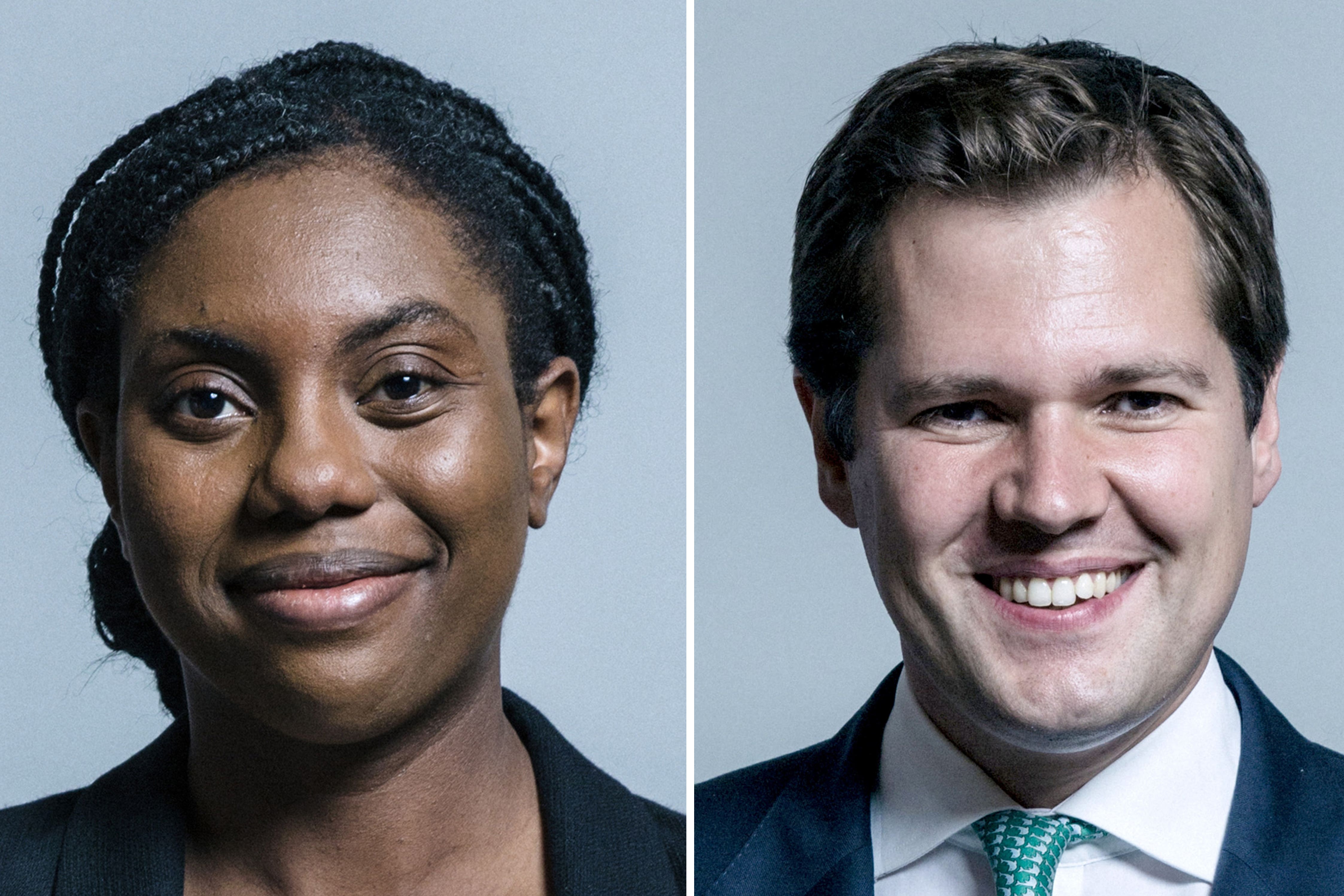 Undated file handout UK Parliament official portrait of Kemi Badenoch and Robert Jenrick who will go head-to-head in the final heat of the Conservative Party leadership contest