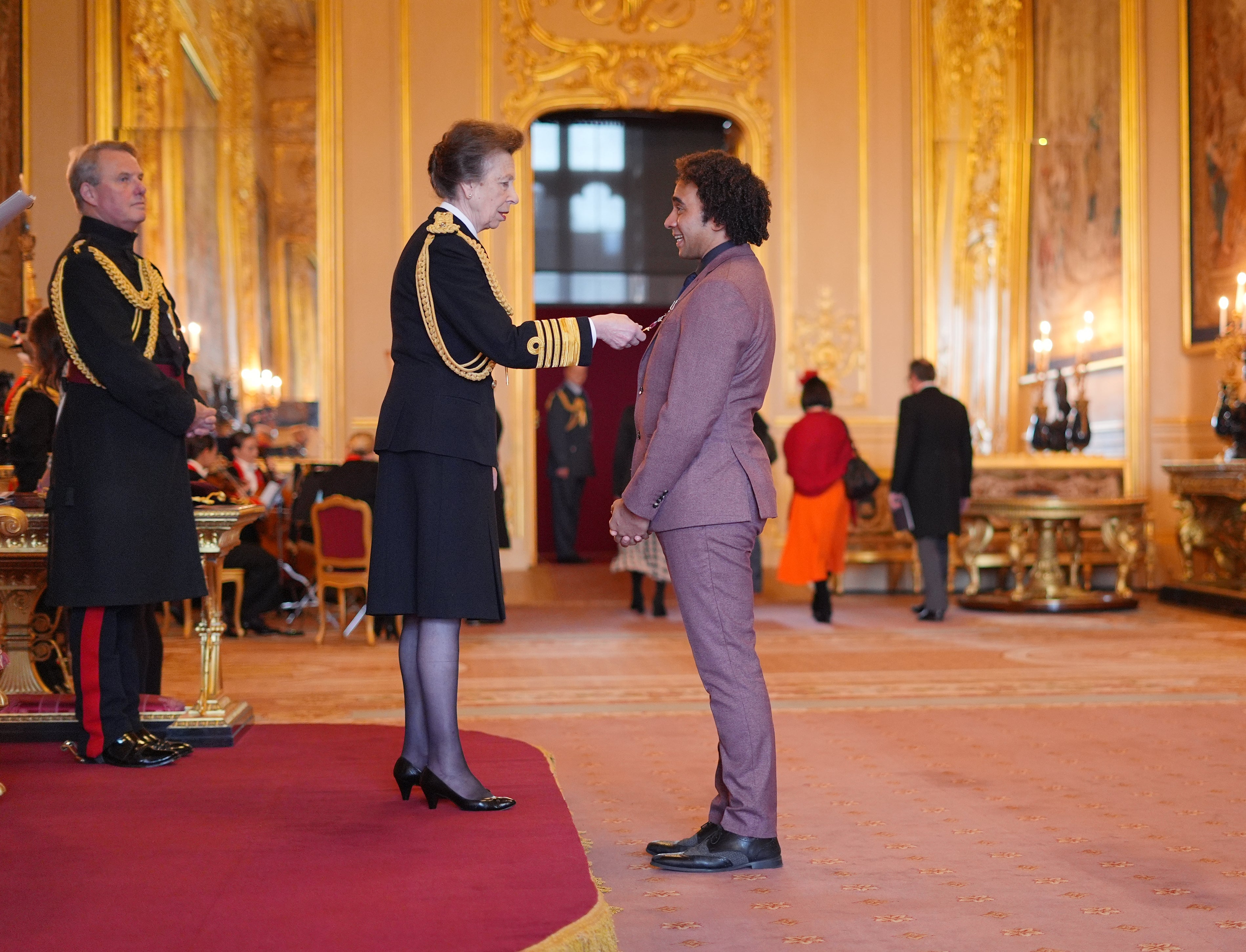 Joseph Coelho, from Musselburgh, Children's Laureate is made an Officer of the Order of the British Empire by Princess Anne