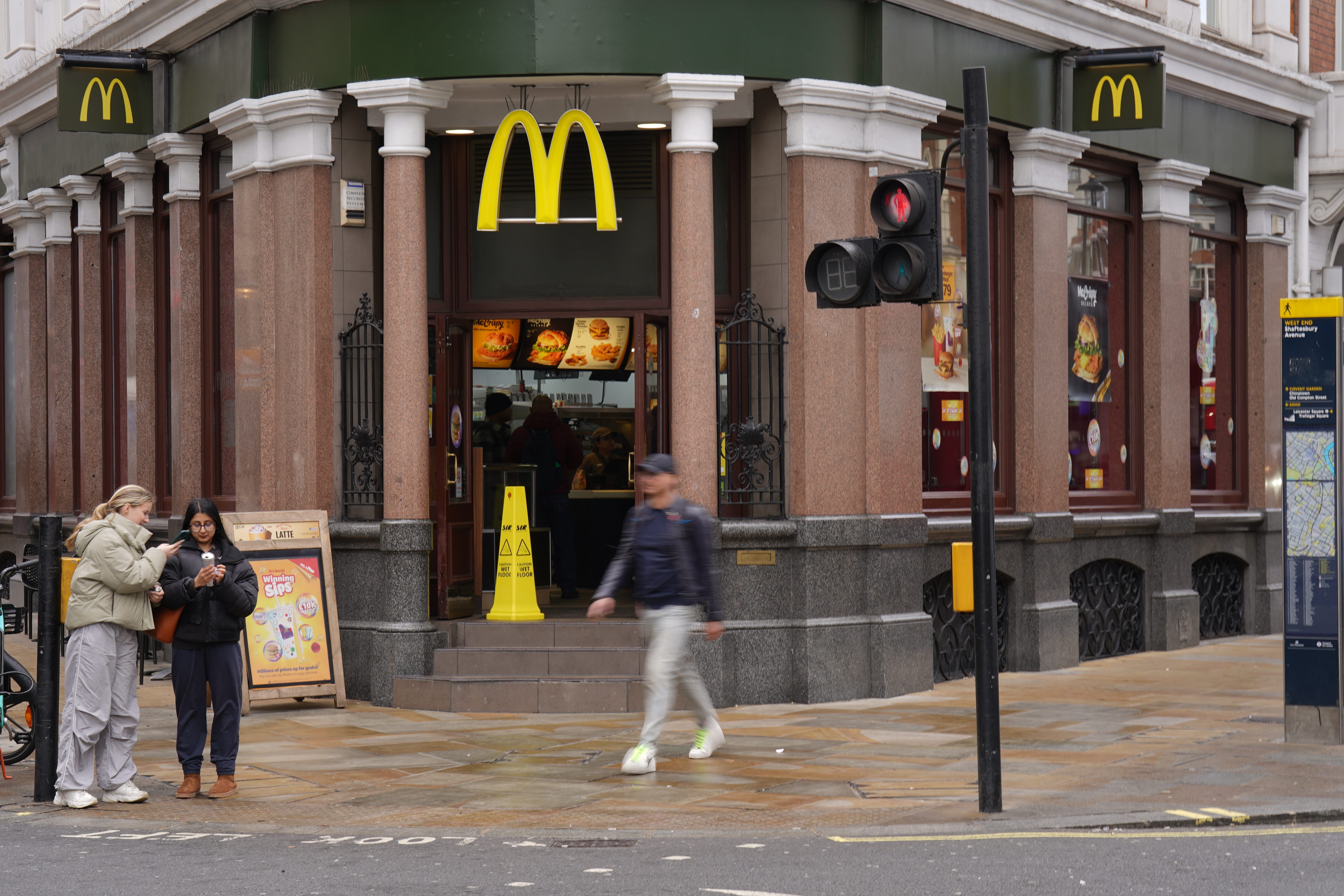 A branch of McDonald’s in Soho (Jonathan Brady/PA)