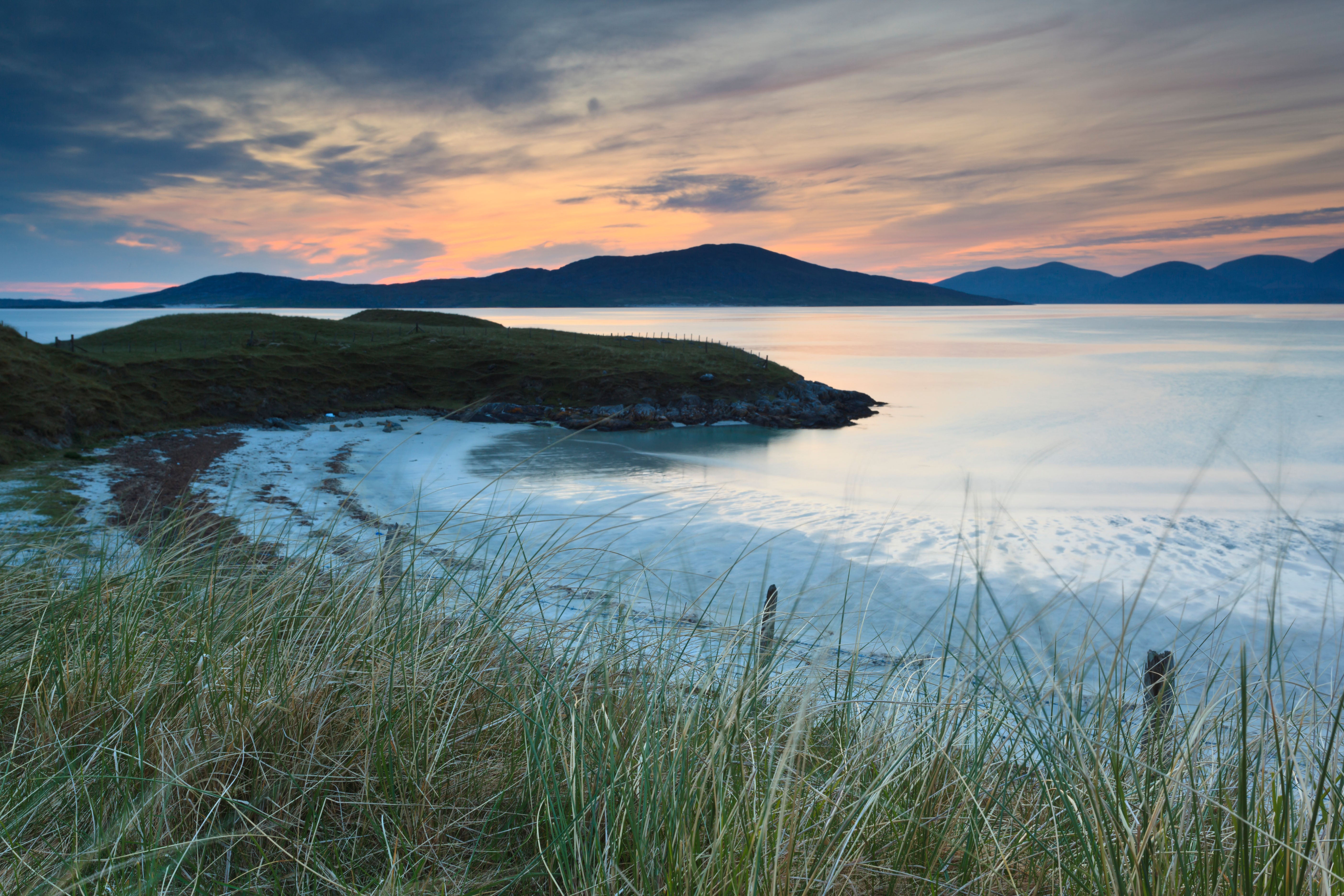 Ilha de Taransay de Seilebost na Ilha de Harris