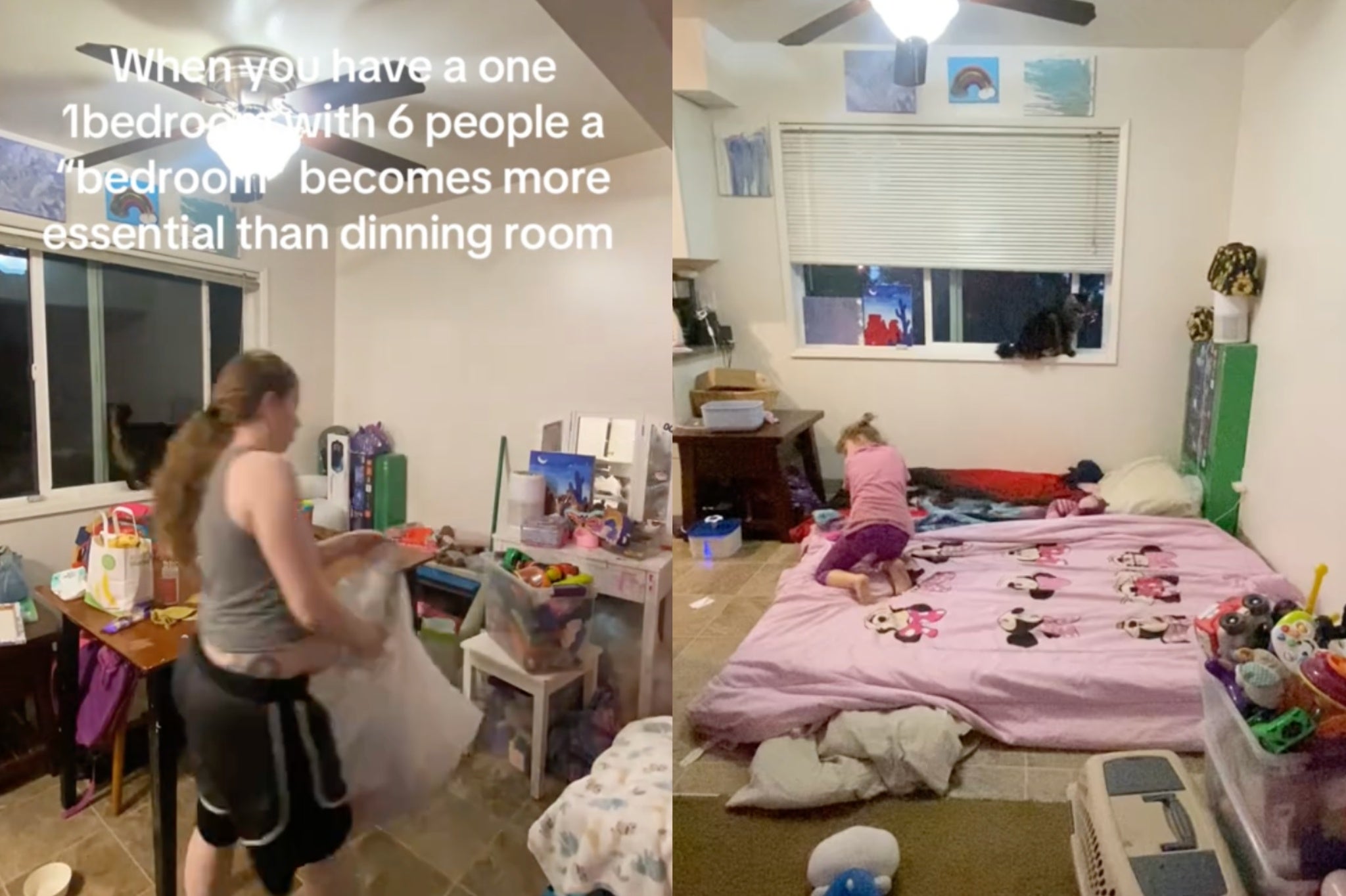 Stephanie Jenkins shares how she transforms the kitchen into a bedroom for her kids