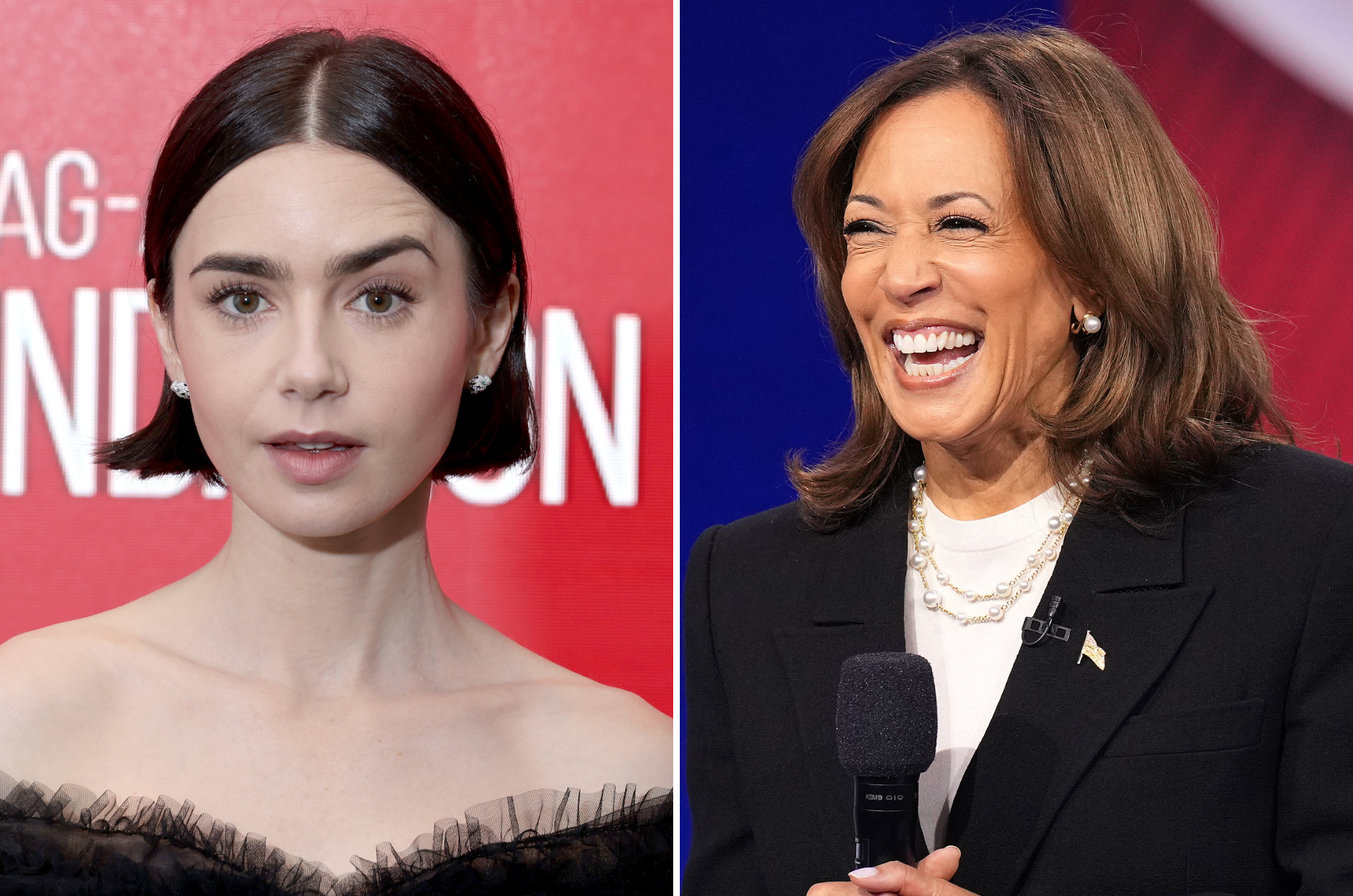 Lily Collins reveals her presidential endorsement one week before election  | The Independent