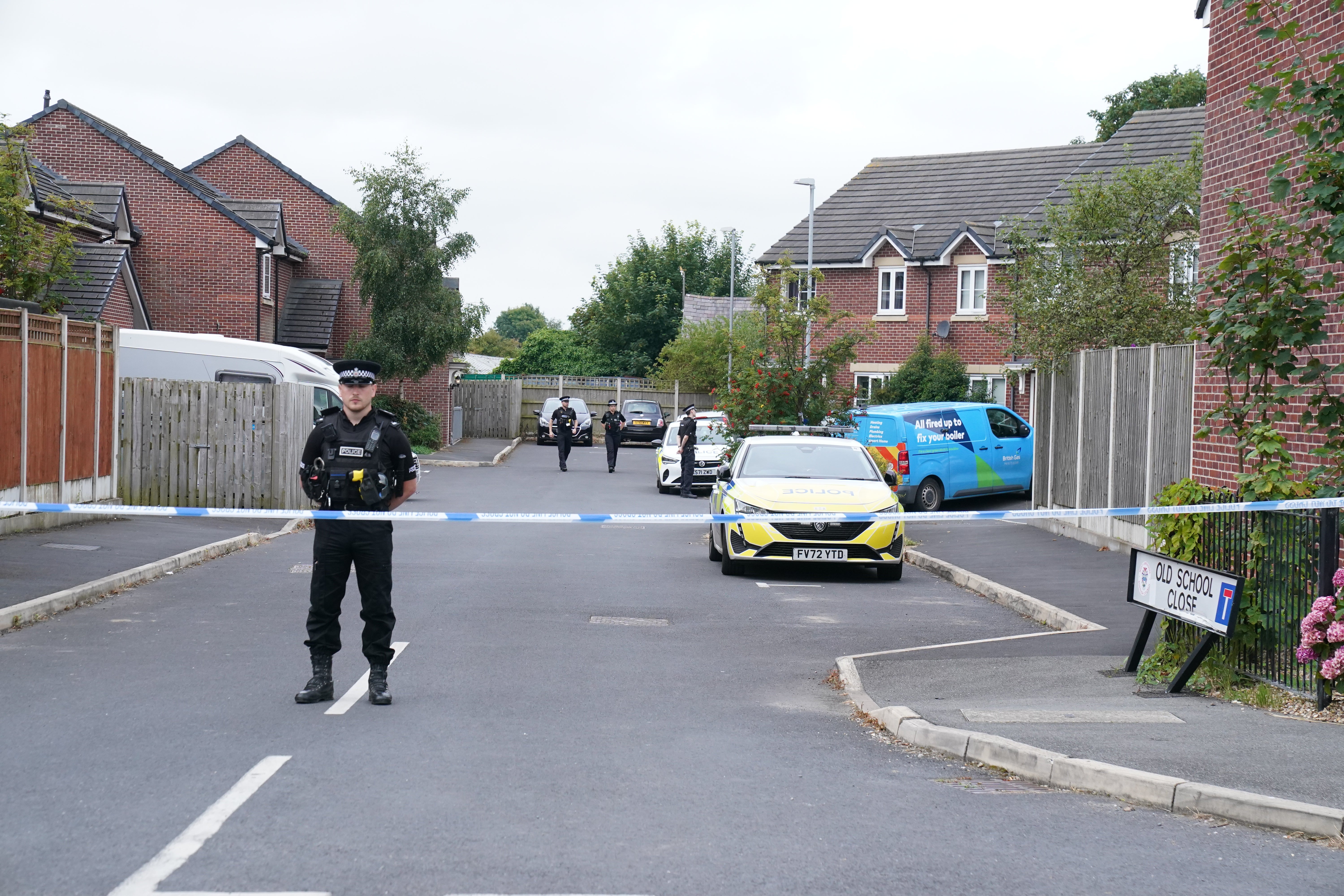 Emergency services at the home of Rudakubana in Banks, Lancashire