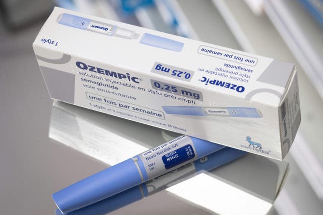 <p>An Ozempic box and injection pen. Influencers have been offered tens of thousands to promote drugs like Ozempic online</p>