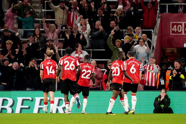 Southampton advanced at home (Zac Goodwin/PA)