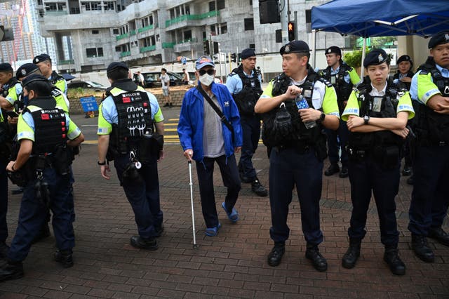 <p>Representational. Police in West Kowloon in Hong Kong on 5 July 2024</p>