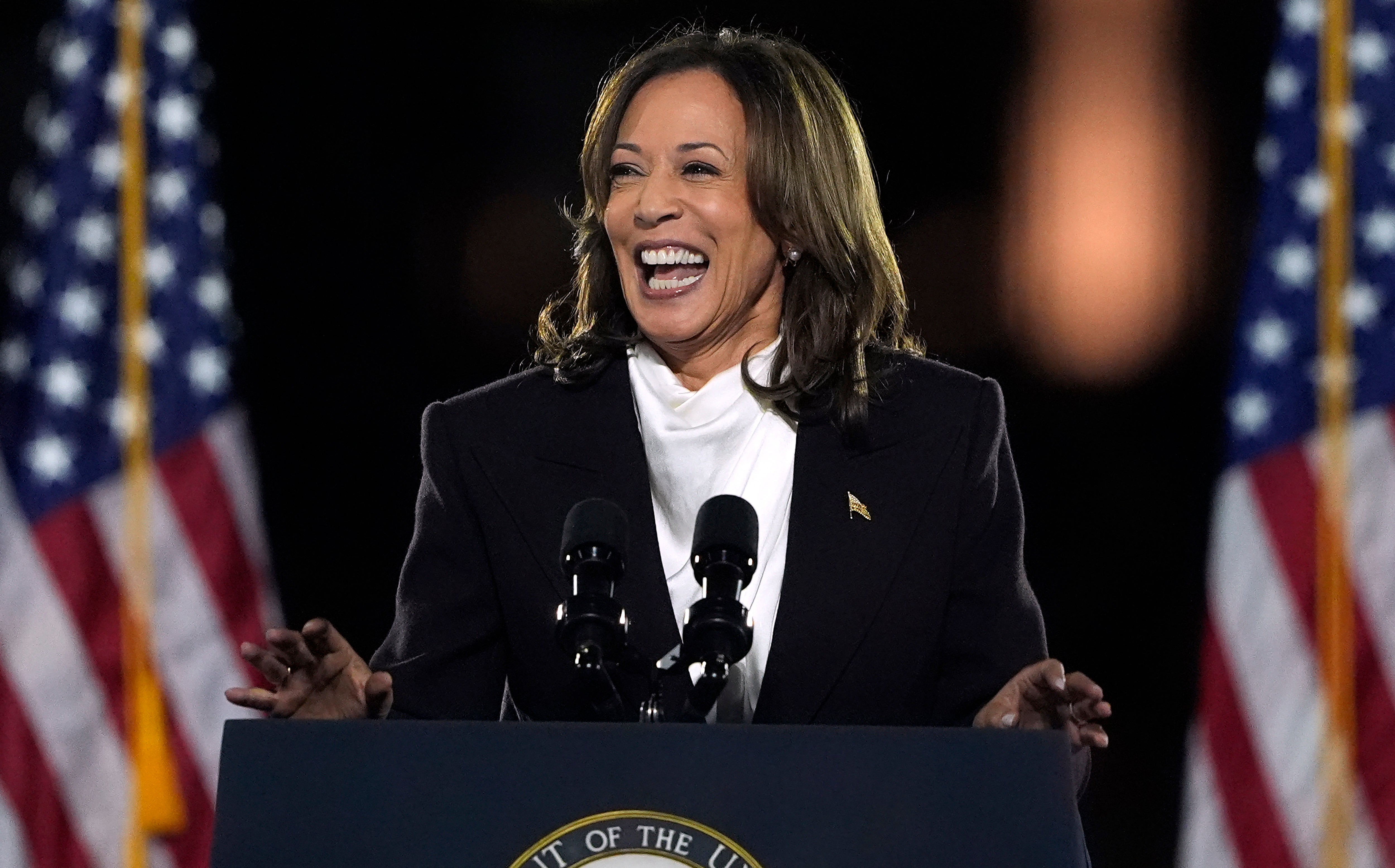 Biden's comments came as Harris delivered her final address to voters at the Ellipse in Washington DC