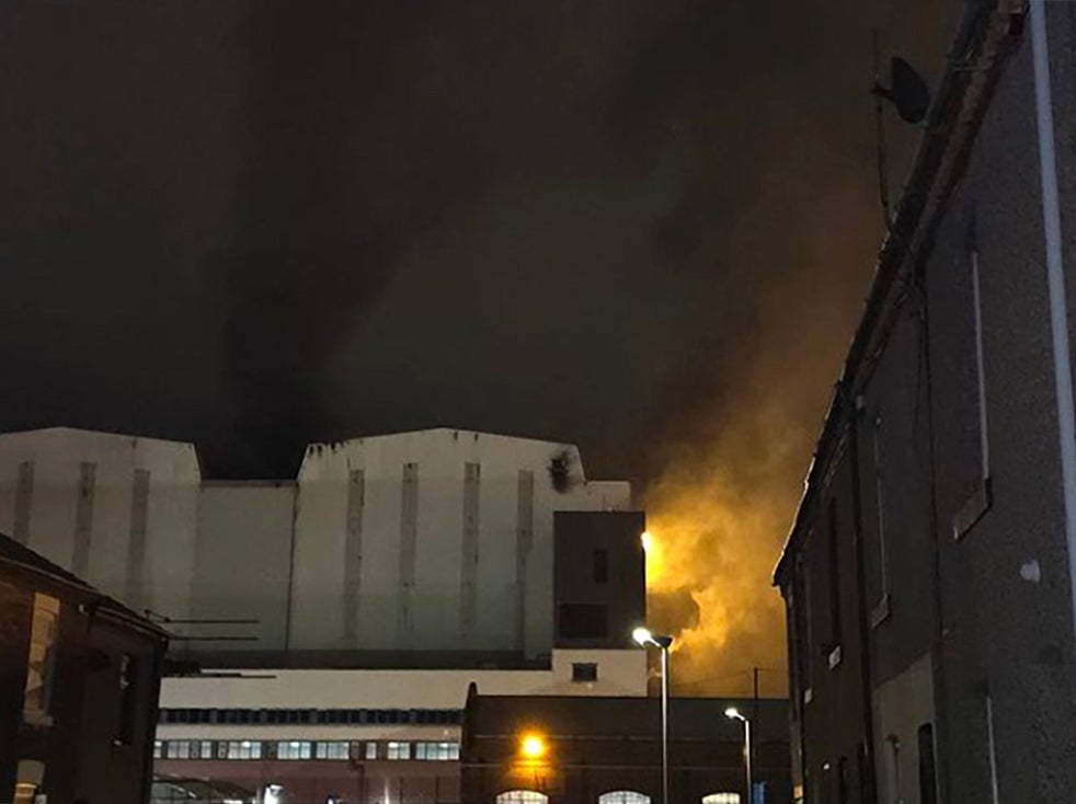 Police described the fire at the Devonshire Dock Hall as ‘significant’