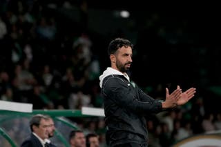 Sporting’s head coach Ruben Amorim at the Alvalade Stadium in Lisbon