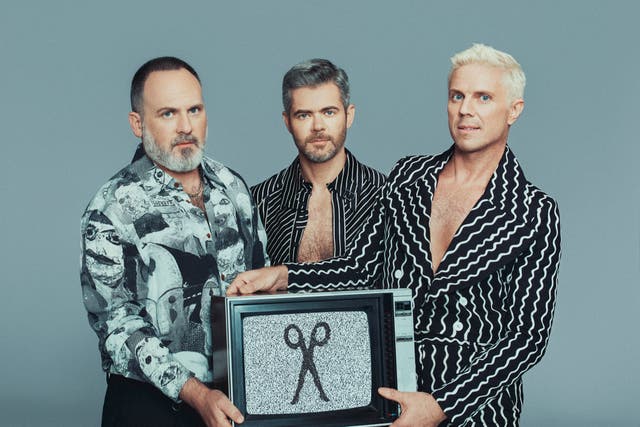 <p>Babydaddy, Del Marquis and Jake Shears of the newly reformed Scissor Sisters</p>