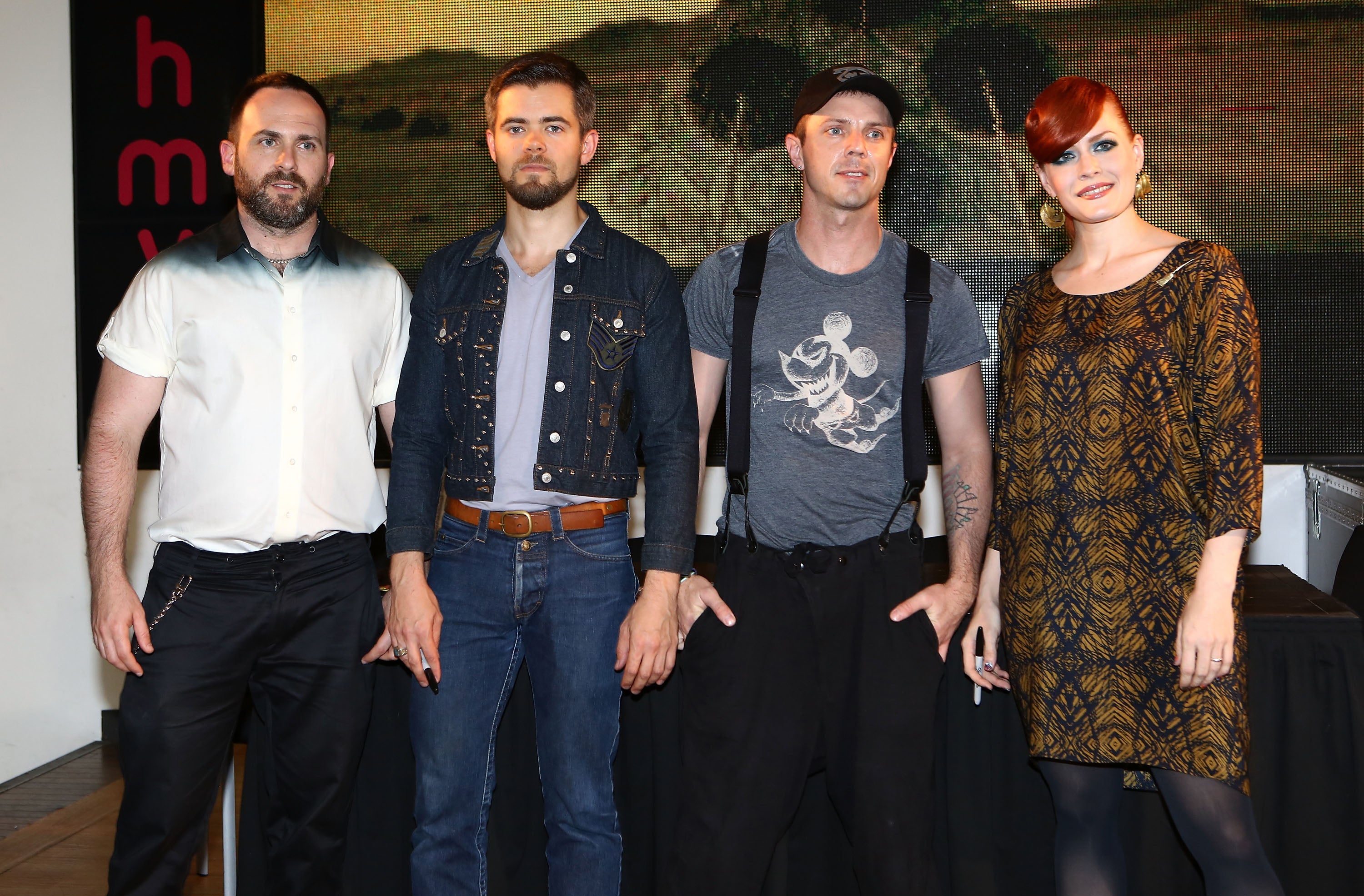 As Scissor Sisters (Babydaddy, Del Marquis, Jake Shears e Ana Matronic) fotografadas pouco antes de sua separação em 2012