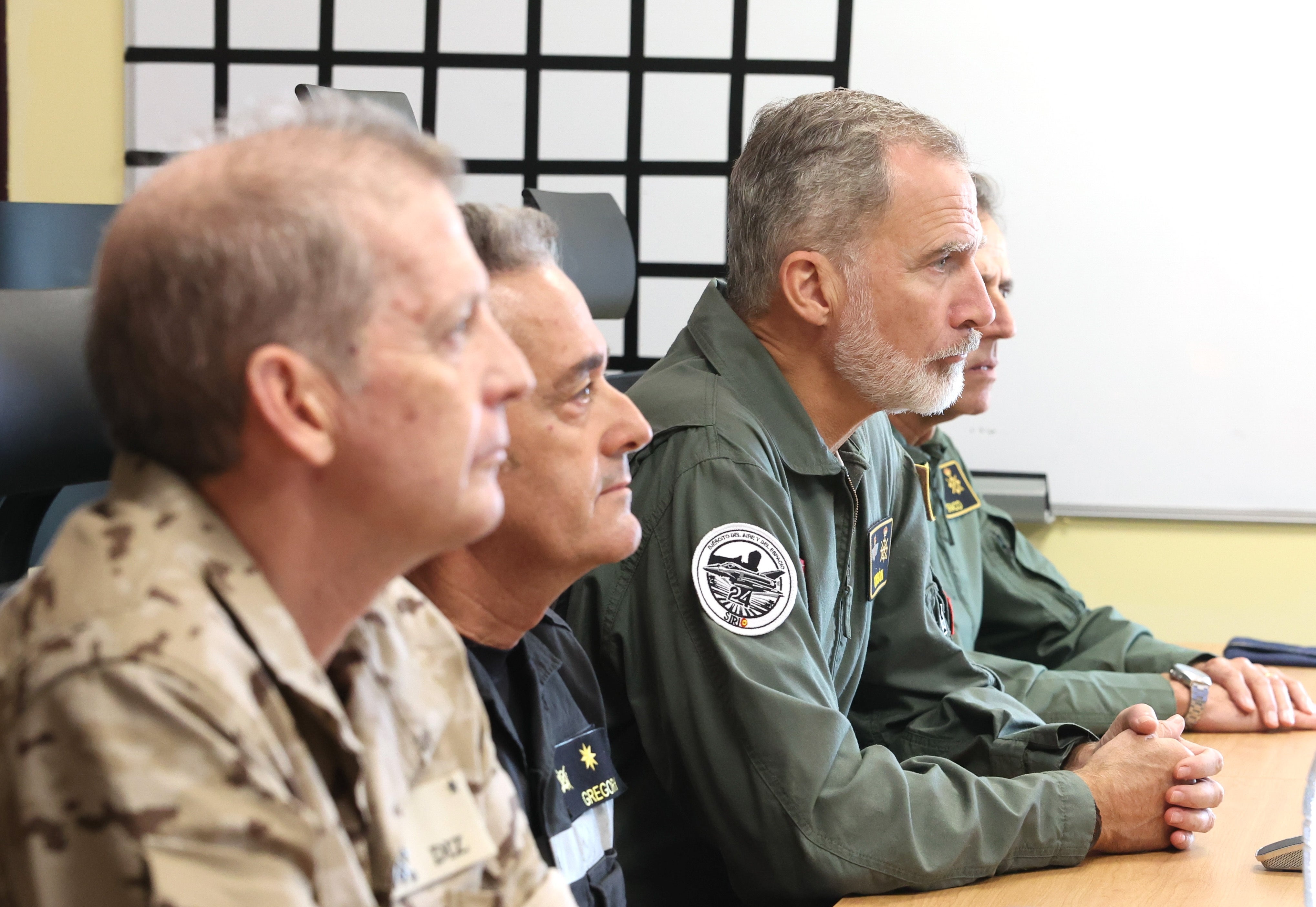 Spain’s King Felipe meets with the country’s emergency military unit as floods hit Spain