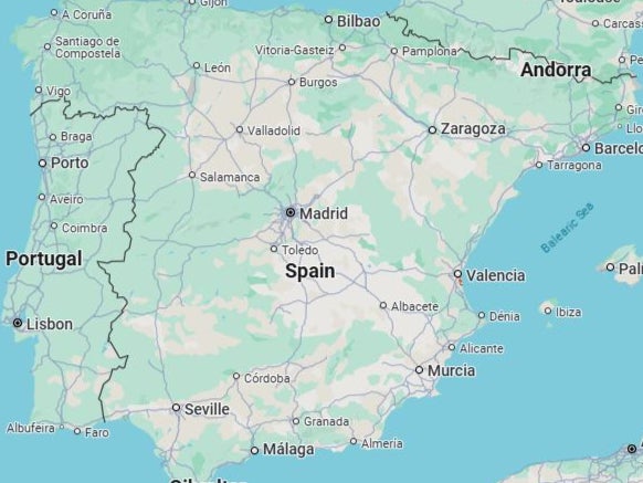 Map showing Valencia