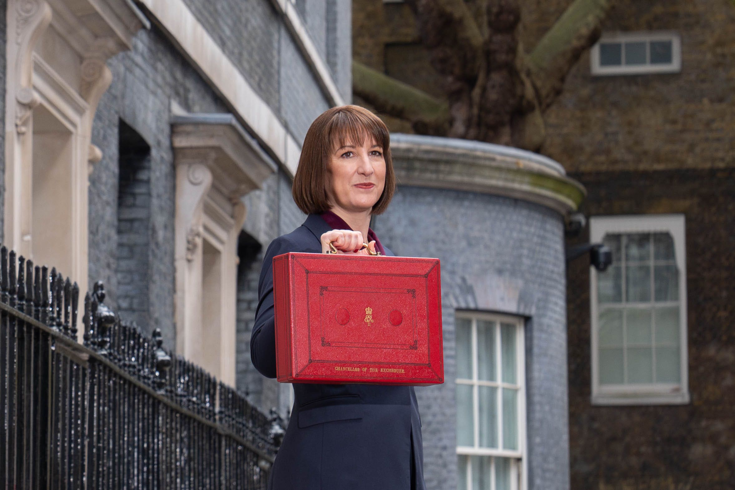 Chancellor of the Exchequer Rachel Reeves leaves 11 Downing Street ahead of delivering her first Budget in the Commons (Jordan Pettitt/PA)