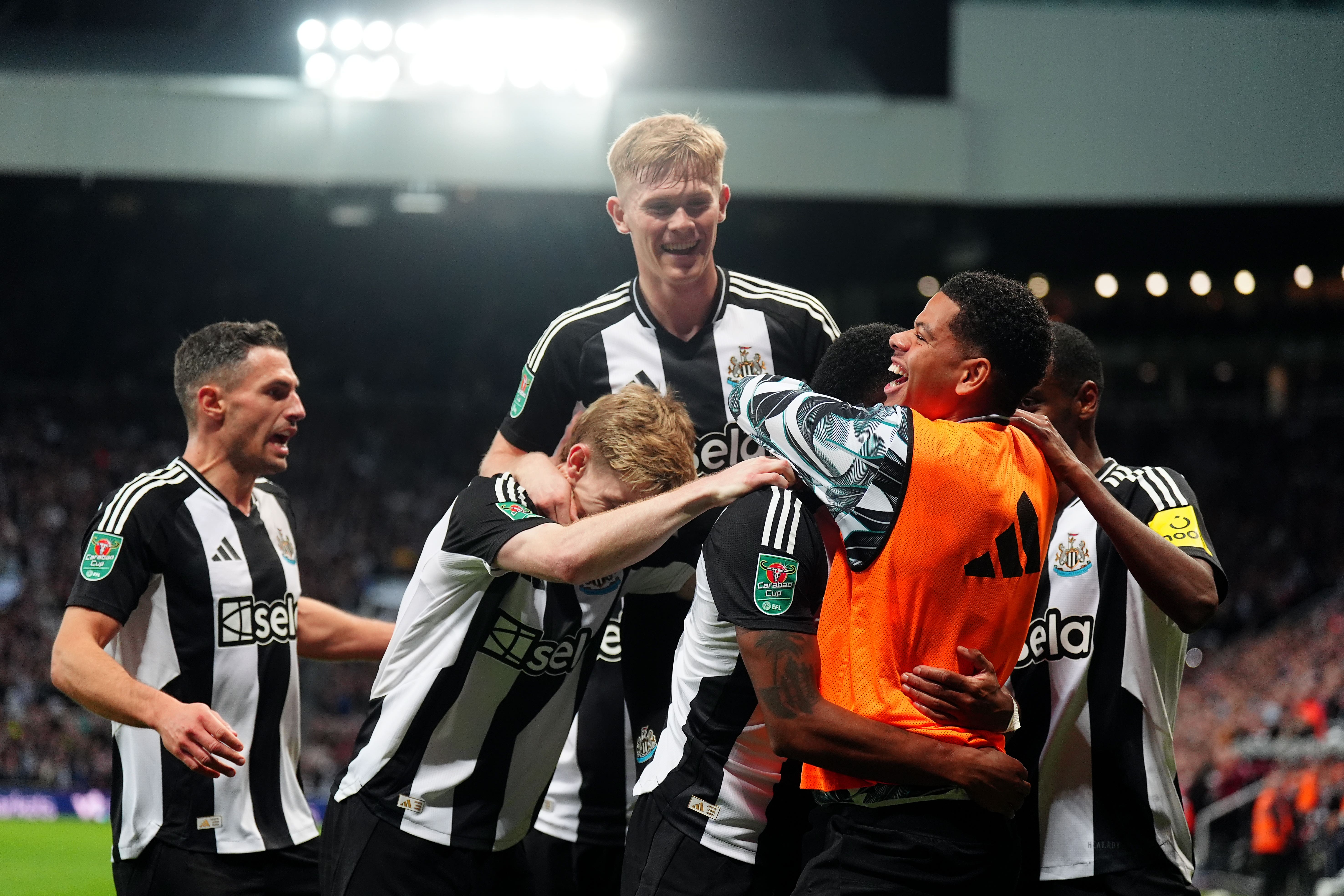 Newcastle are through to the last eight of the Carabao Cup again (Owen Humphreys/PA)