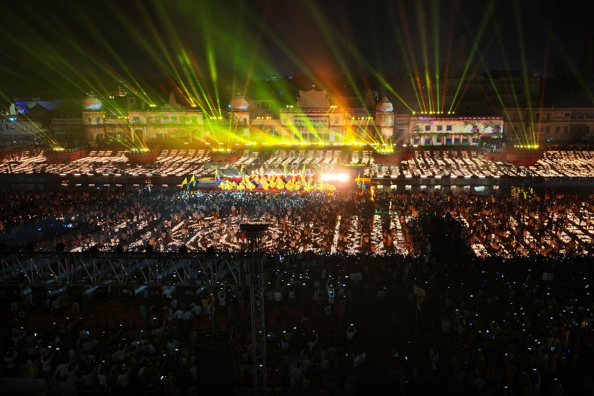 AP PHOTOS Ayodhya in northern India celebrates the…