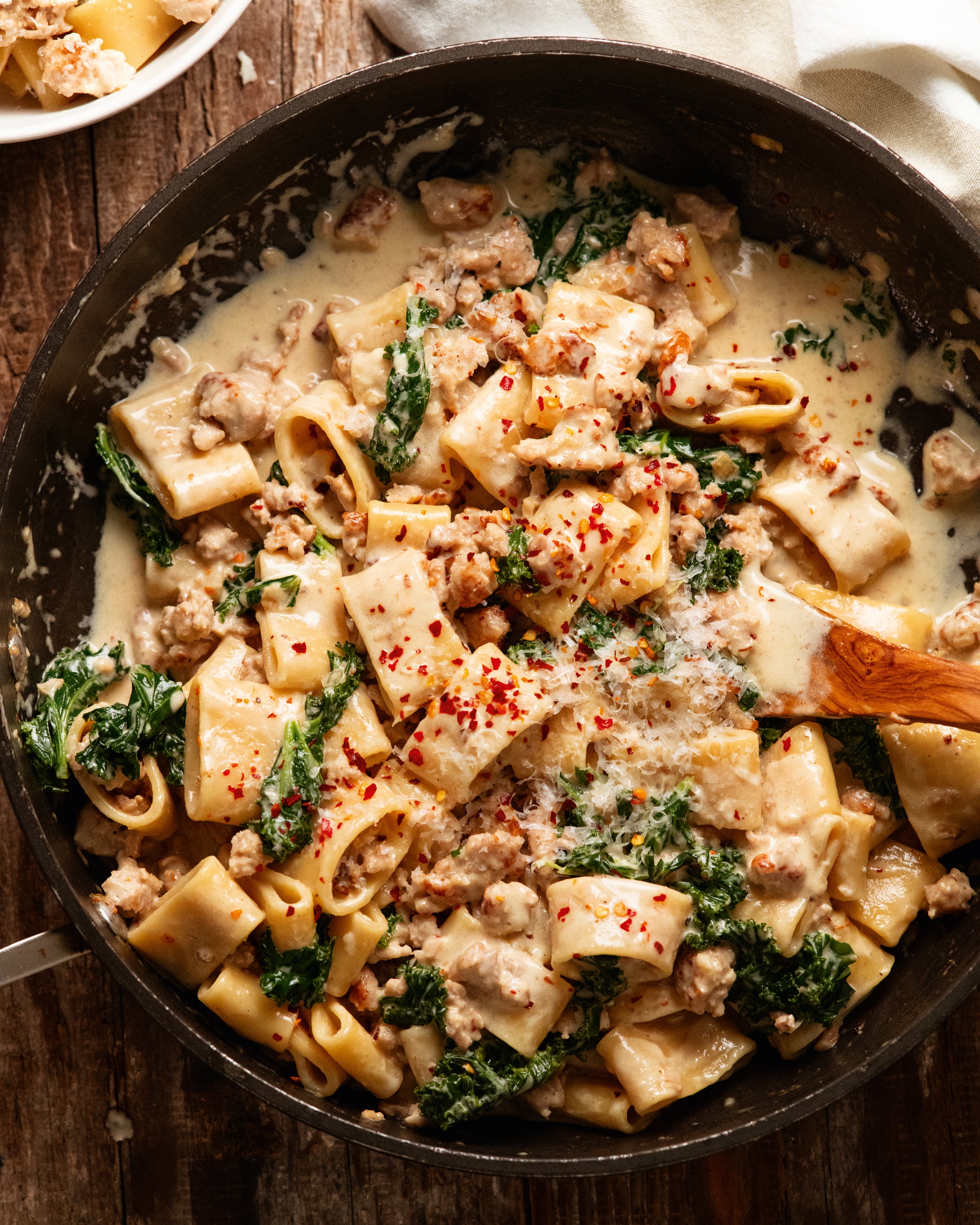 A comforting pasta dish with a rich, creamy sauce and just the right amount of spice, perfect for cosy weeknight dinners