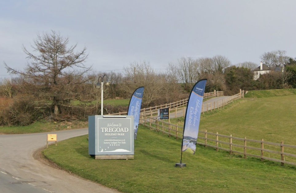 A land train has tipped over during an event at Tregoad Holiday Park