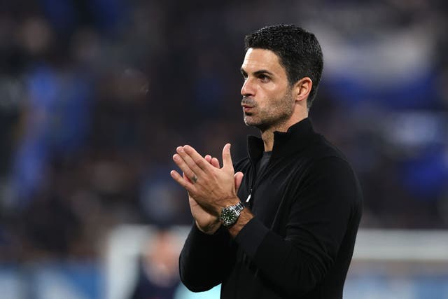 Mikel Arteta’s side eased through (Fabrizio Carabelli/PA)